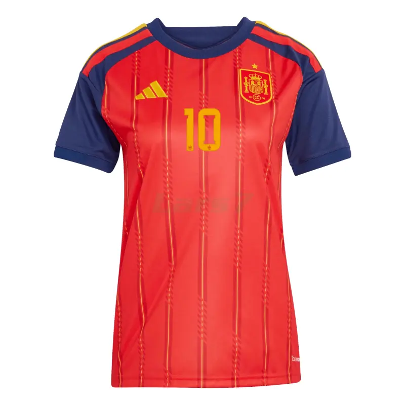 Camiseta Olom 10 España 1ª Equipación 2026 Rojo/Azul Mujer