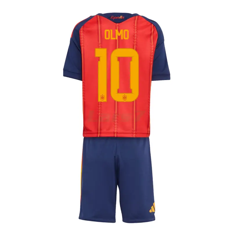 Camiseta Olom 10 España 1ª Equipación 2026 Rojo/Azul Niño Kit