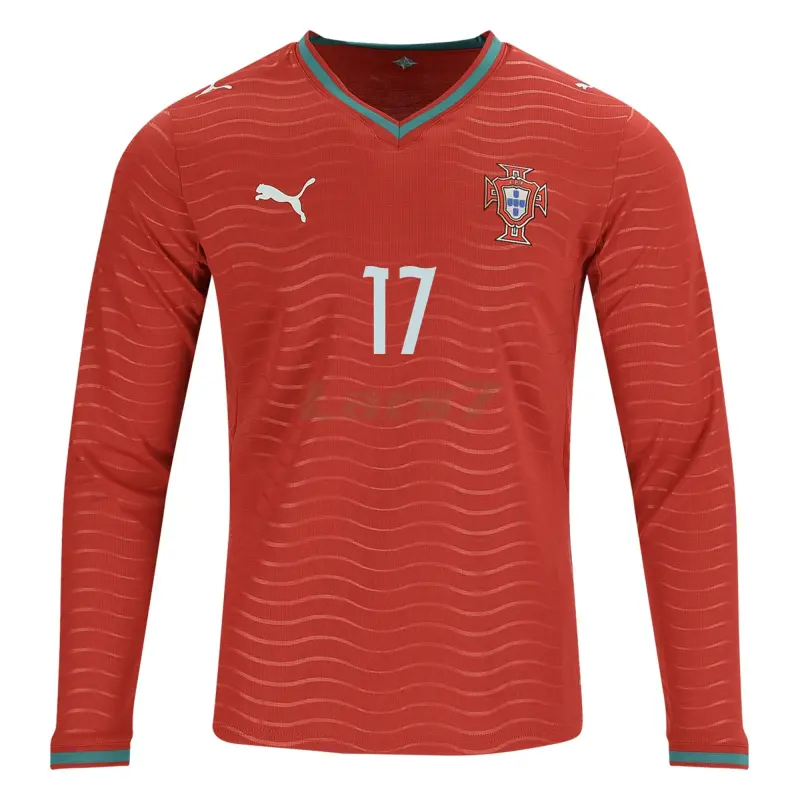 Camiseta Rafa Leão 17 Portugal 1ª Equipación 2026 ML Rojo