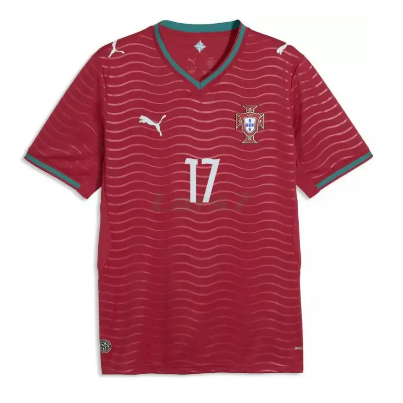 Camiseta Rafa Leão 17 Portugal 1ª Equipación 2026 Rojo