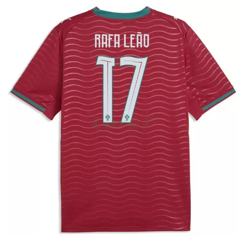 Camiseta Rafa Leão 17 Portugal 1ª Equipación 2026 Rojo
