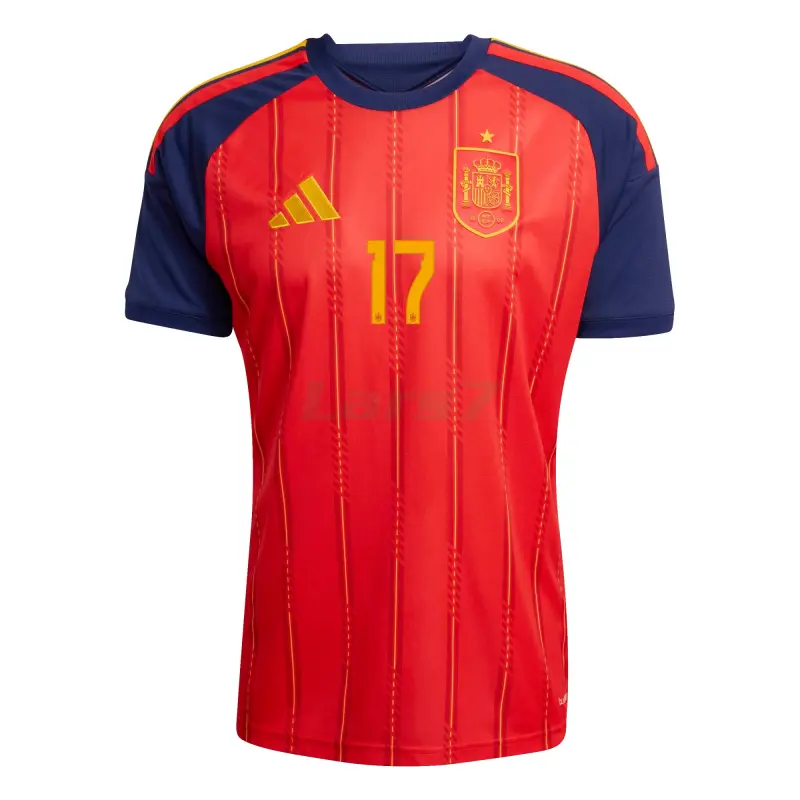 Camiseta Williams Jr 17 España 1ª Equipación 2026 Rojo/Azul