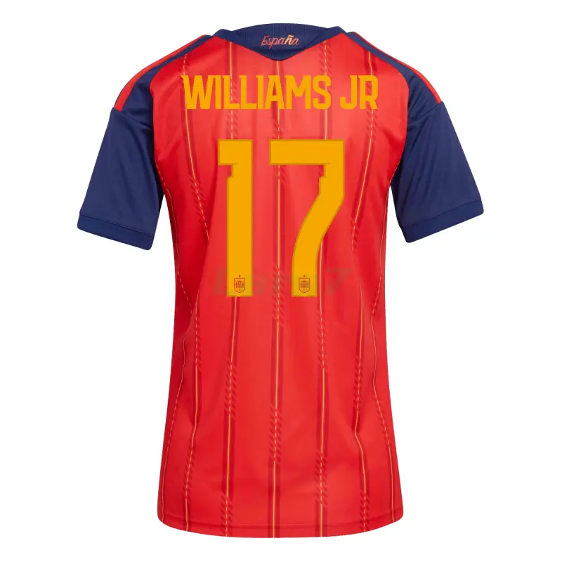Camiseta Williams Jr 17 España 1ª Equipación 2026 Rojo/Azul Mujer