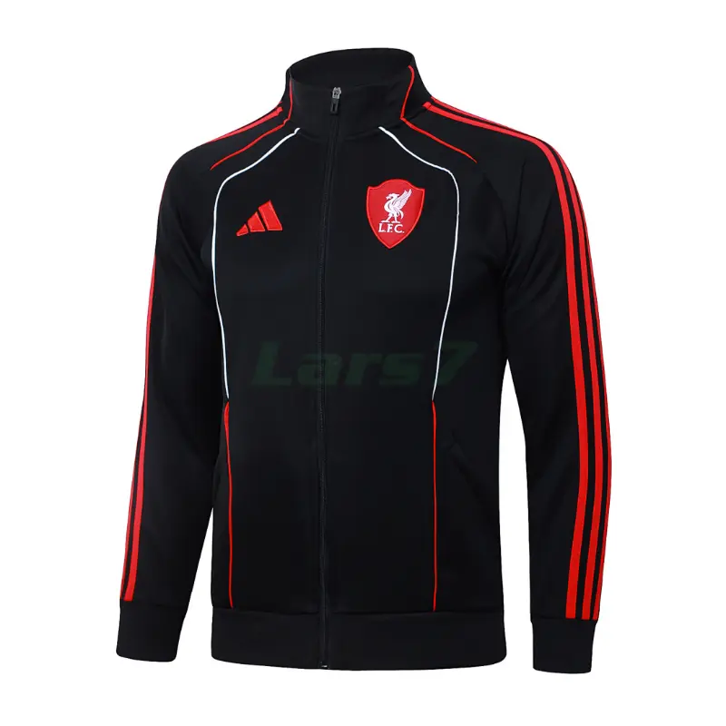 Chaqueta Liverpool 2025/2026 Negro/Rojo Versión Retro