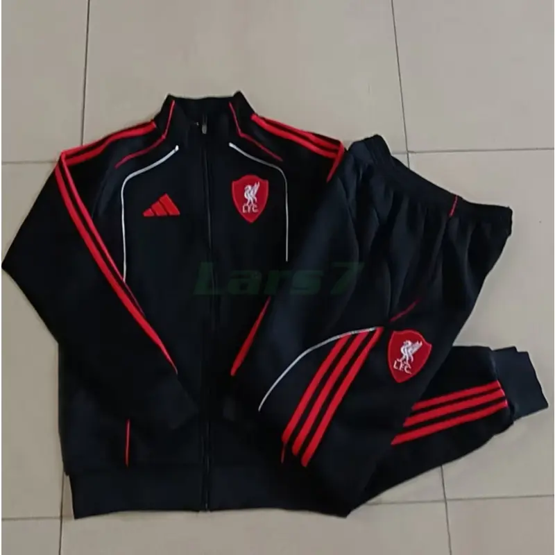 Chaqueta Liverpool 2025/2026 Negro/Rojo Versión Retro