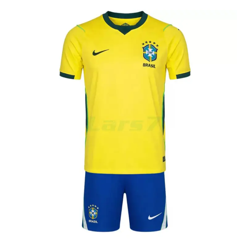 Camiseta Brasil 1ª Equipación Mundial 2026 Amarillo Niño Kit