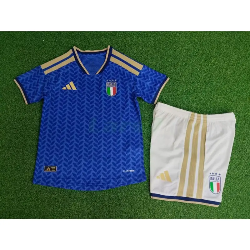 Camiseta Italia 1ª Equipación Mundial 2026 Azul Niño Kit (EDICIÓN JUGADOR)