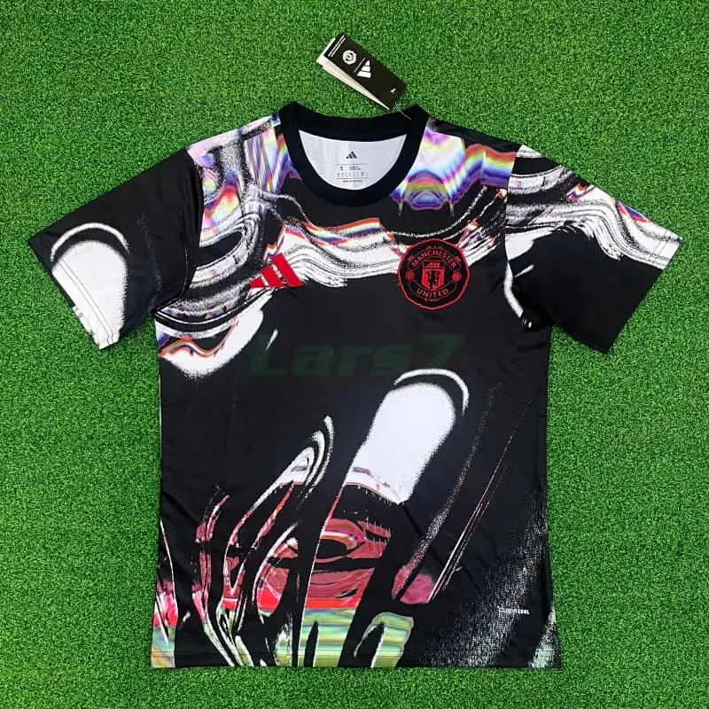 Camiseta Manchester United 2025/2026 Pre-Match Negro con Estampado