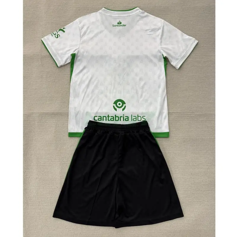 Camiseta Racing de Santander 1ª Equipación 2025/2026 Blanco Niño Kit