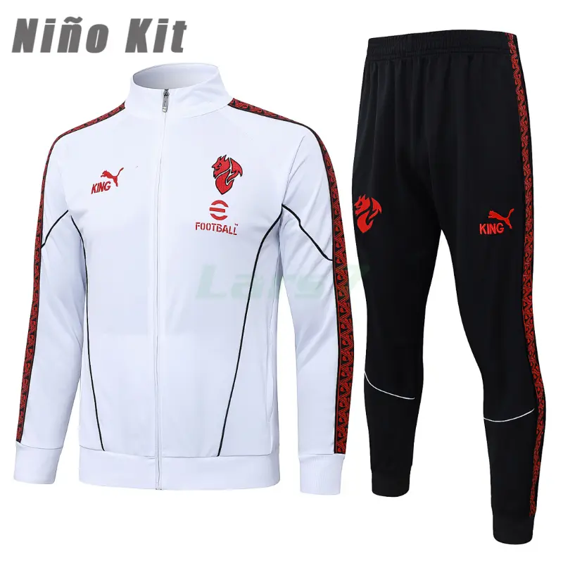 Chandal AC Milan 2025/2026 Niño Blanco/Rojo