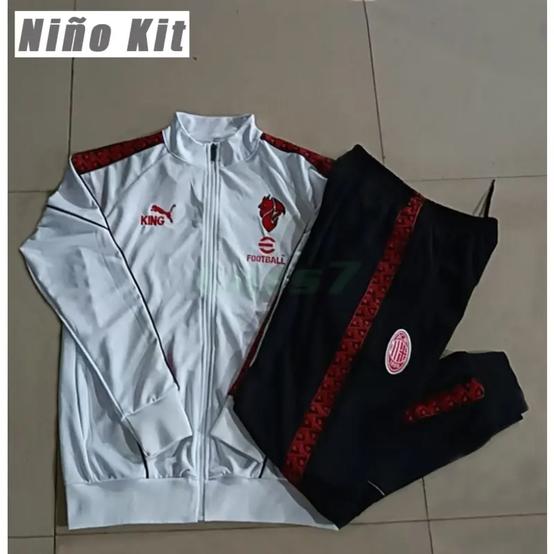 Chandal AC Milan 2025/2026 Niño Blanco/Rojo
