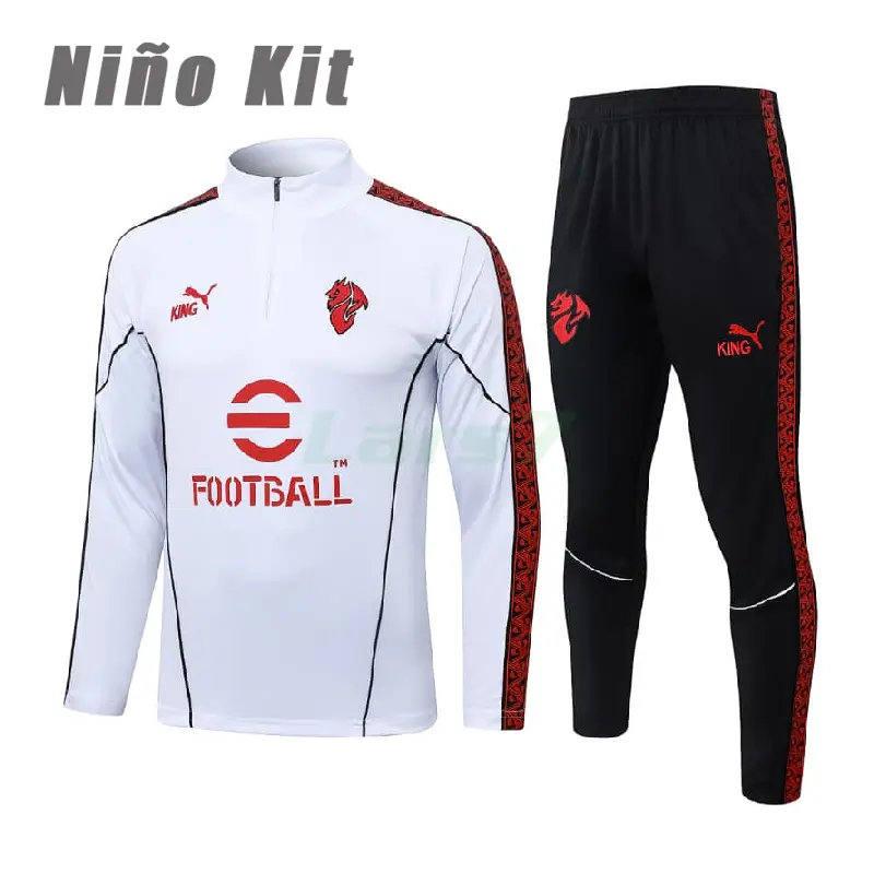 Sudadera De Entrenamiento AC Milan 2025/2026 Niño Blanco/Rojo