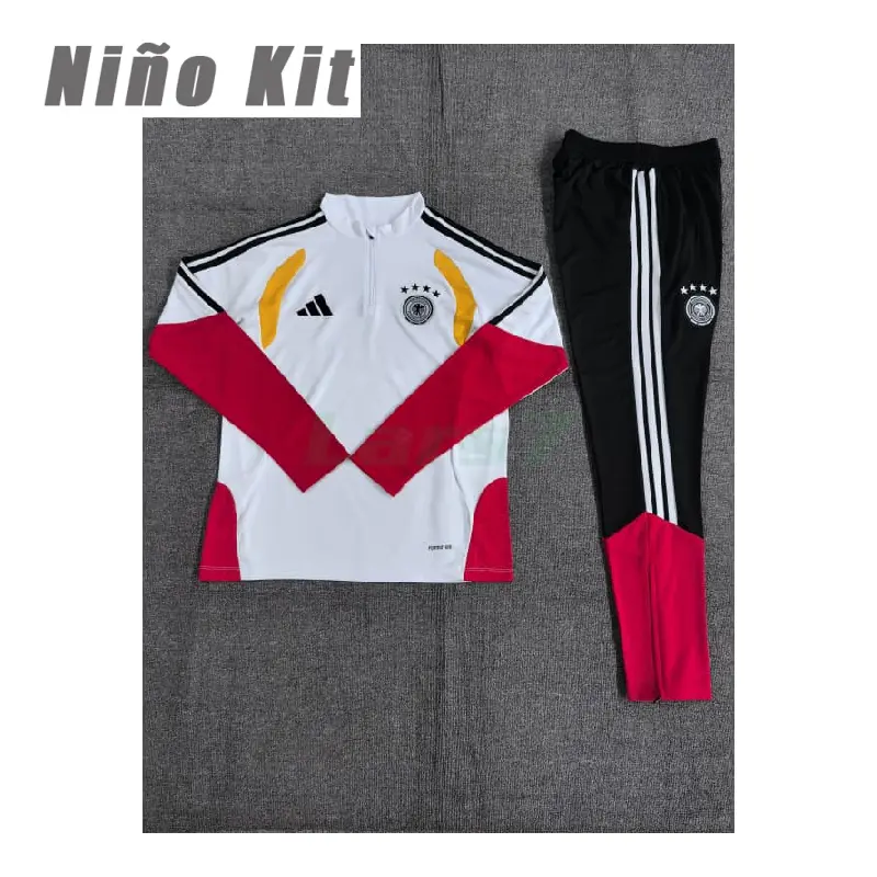 Sudadera de Entrenamiento Alemania 2026 Niño Kit Blanco