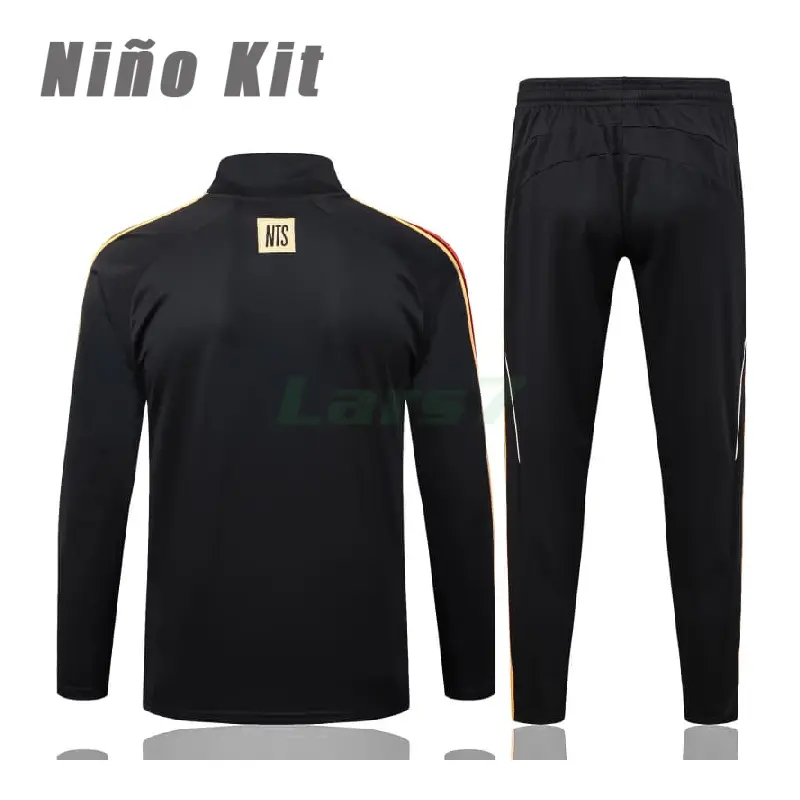 Sudadera De Entrenamiento Arsenal 2025/2026 Niño Kit Negro Versión Retro
