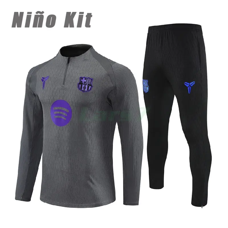 Sudadera De Entrenamiento Barcelona x Kobe Bryant 2025/2026 Niño Kit Gris