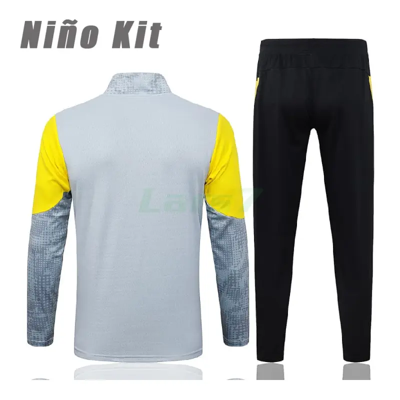 Sudadera De Entrenamiento Borussia Dortmund 2025/2026 Niño Kit Gris Claro/Amarillo