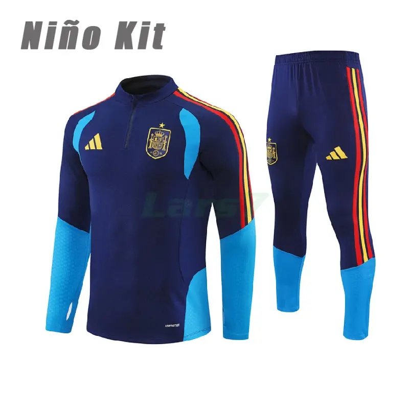 Sudadera de Entrenamiento España 2026 Niño Kit Azul Oscuro