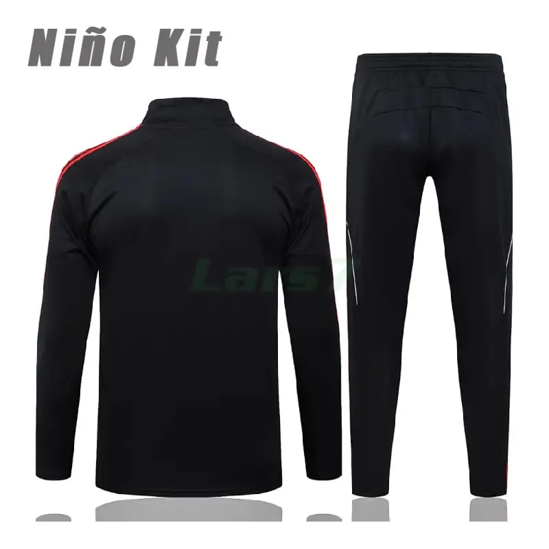 Sudadera De Entrenamiento Liverpool 2025/2026 Niño Kit Negro/Rojo Versión Retro