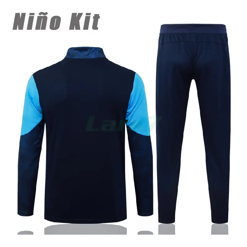 Sudadera De Entrenamiento Olympique Marsella 2025/2026 Niño Kit Azul Marino