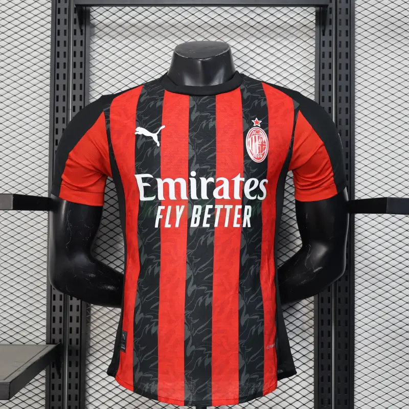 Camiseta AC Milan 1ª Equipación 2025/2026 Rojo/Negro (EDICIÓN JUGADOR)