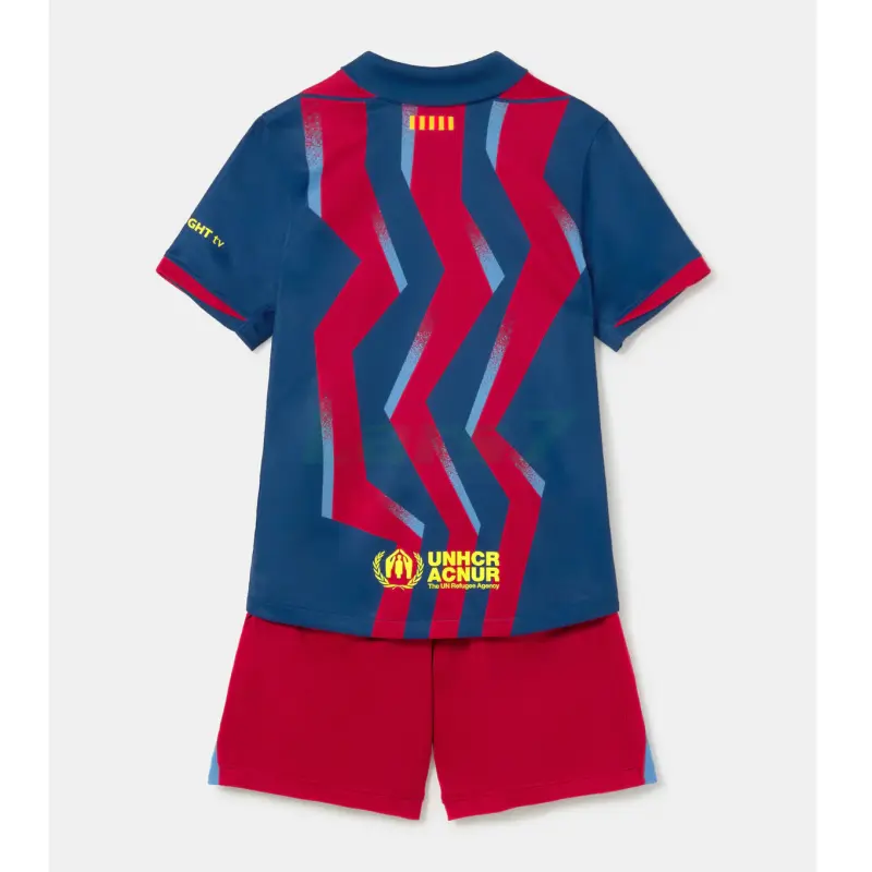 Camiseta Barcelona 4ª Equipación 2025/2026 Azul/Rojo Niño Kit