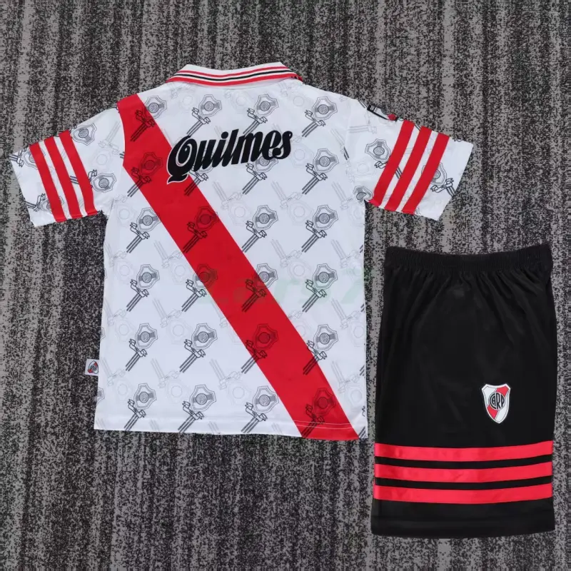 Camiseta River Plate 1ª Equipación Retro 1996/97 Blanco/Rojo Niño Kit
