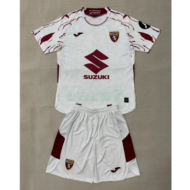Camiseta Torino 2ª Equipación 2025/2026 Blanco Niño Kit