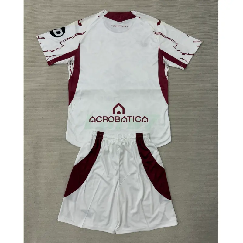 Camiseta Torino 2ª Equipación 2025/2026 Blanco Niño Kit