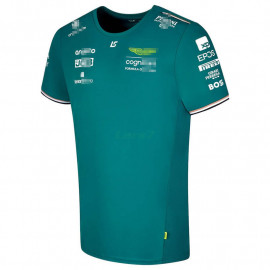 Camiseta Aston Martin Aramco Cognizant F1 2023 Lance Stroll #18 Verde