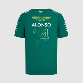 Camiseta Aston Martin Aramco Cognizant F1 2024 Fernando Alonso #14 Verde
