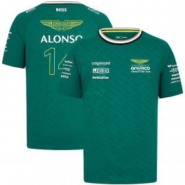 Camiseta Aston Martin Aramco Cognizant F1 2024 Fernando Alonso #14 Verde
