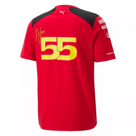Camiseta Scuderia Ferrari F1 2023 Carlos Sainz #55 Rojo