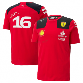 Camiseta Scuderia Ferrari F1 2023 Charles Leclerc #16 Rojo