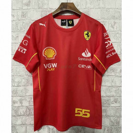 Camiseta Scuderia Ferrari F1 2024 Carlos Sainz #55 Rojo