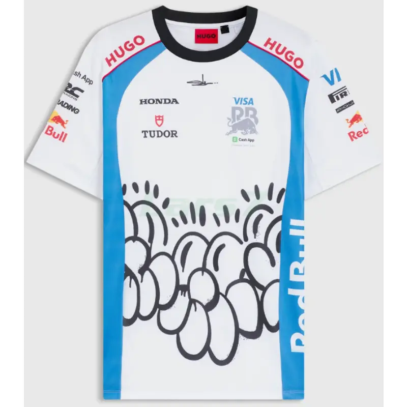 Camiseta Visa Cash App Racing Bulls Silverstone GP Blanco