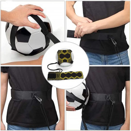 Entrenador de fútbol con cinturón ajustable para niños, adultos y principiantes - Amarillo
