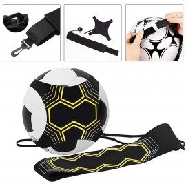 Entrenador de fútbol con cinturón ajustable para niños, adultos y principiantes - Amarillo