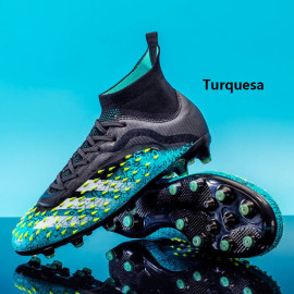 Botas De Fútbol Para Niños Y Adultos De Caña Alta Multicolores (#35~#45)