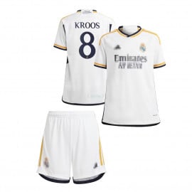 Camiseta Kroos 8 Real Madrid 1ª Equipación 2023/2024 Niño Kit