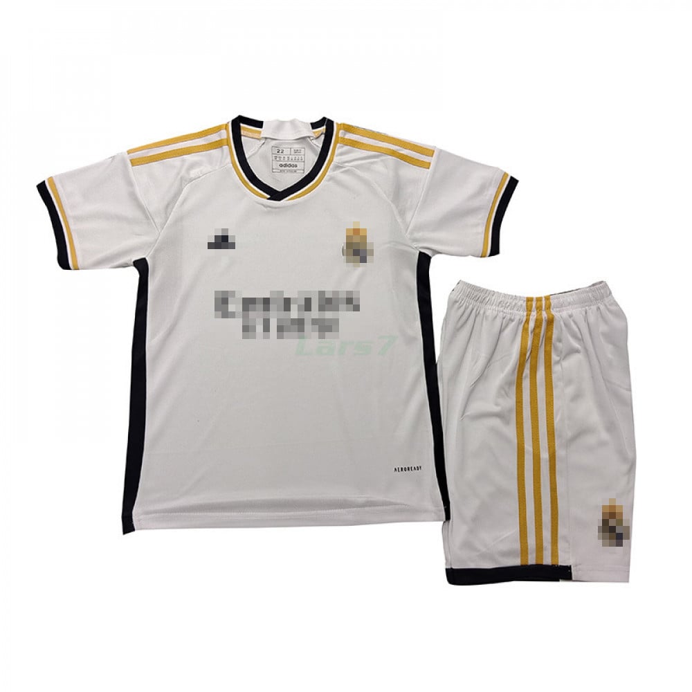 Real Madrid Conjunto Camiseta y Pantalón Personalizado de la Primera  Equipación Temporada 2023/2024 - Réplica Oficial Autorizada con Licencia -  Niño (6 Años) : : Moda