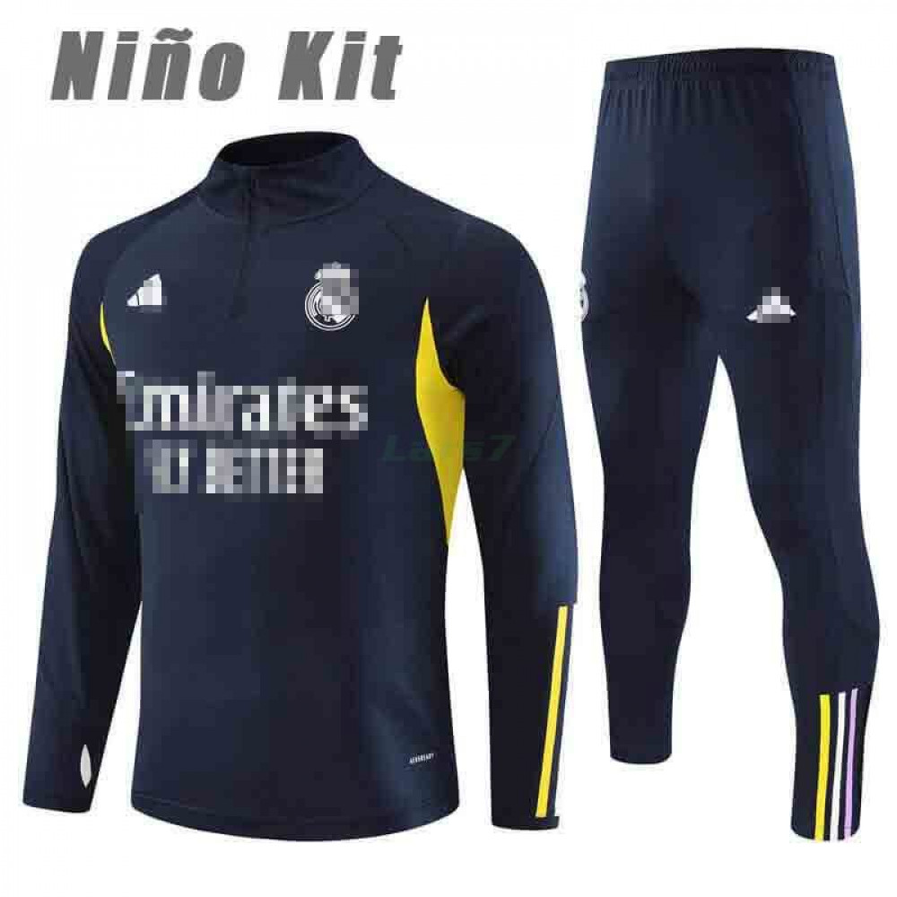 Sudadera de Entrenamiento Real Madrid 2023/2024 Niño Kit Azul Marino