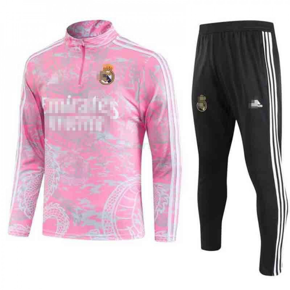 Sudadera de Entrenamiento Real Madrid 2023/2024 Kit Rosa/Blanco