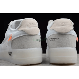 Off White x Air Force 1 Virgilio Corte Bajo Blanco con Cremallera