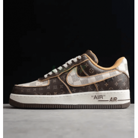 Air Force 1 L-V Corte Bajo Monogram Tablero de Ajedrez Marrón 