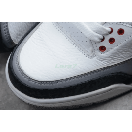 Air Jordan 3 Blanco/Grias