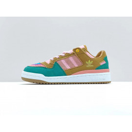 Simpsons x adidas FORUM Low Marrón/Rosa/Verde