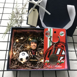 Conjunto de Muñeco tres piezas regalo Fútbol Beckham/Mbappé 