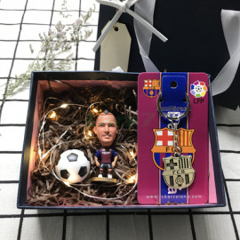 Conjunto Regalo Muñeco de Tres Piezas Fútbol Barcelona