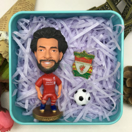 Conjunto Regalo Muñeco de Tres Piezas Fútbol Griezmann/Salah